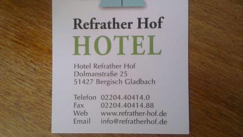 Hotel Refrather Hof Bergisch Gladbach Exteriör bild